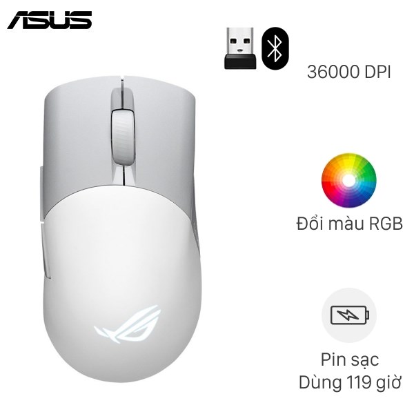 Chuột sạc Không dây Gaming ASUS ROG Keris Aimpoint